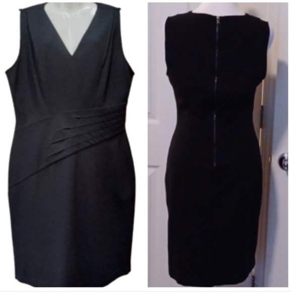 🌺Kenneth Cole Reaction Black Vneck Dress - Picture 1 of 8